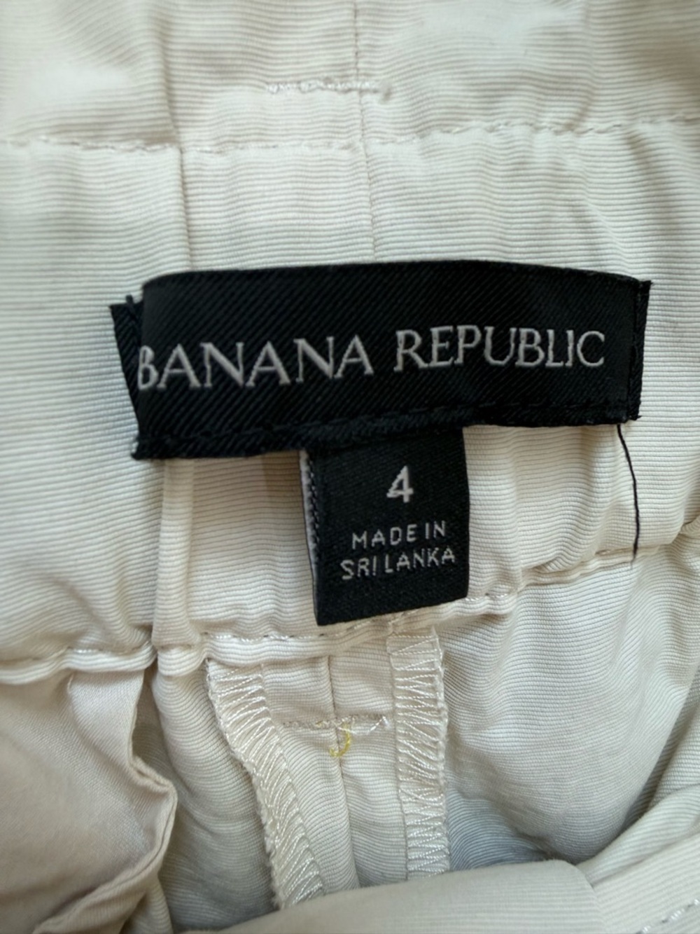 Banana Republic Cream High-Waist Paperbag Pants - Picture 3 of 5